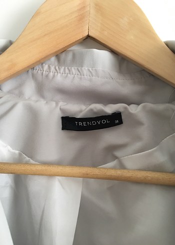 Bej Uzun Kadın Trençkot 36 Beden - Görsel 13