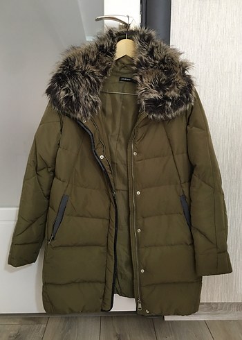 Stradivarius Kaz Tüyü Şişme Mont S Beden - Görsel 5