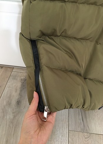 Stradivarius Kaz Tüyü Şişme Mont S Beden - Görsel 9