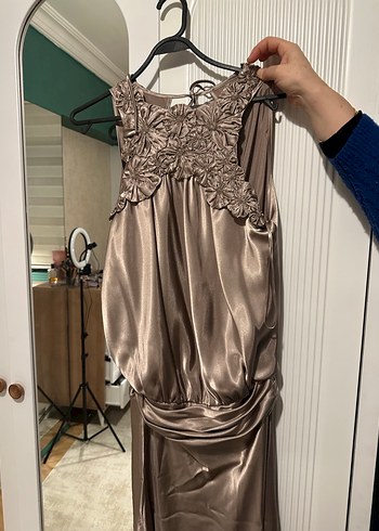 Nakışlı, V Yakalı, Uzun Hamile Abiyesi ILMIO - Görsel 11