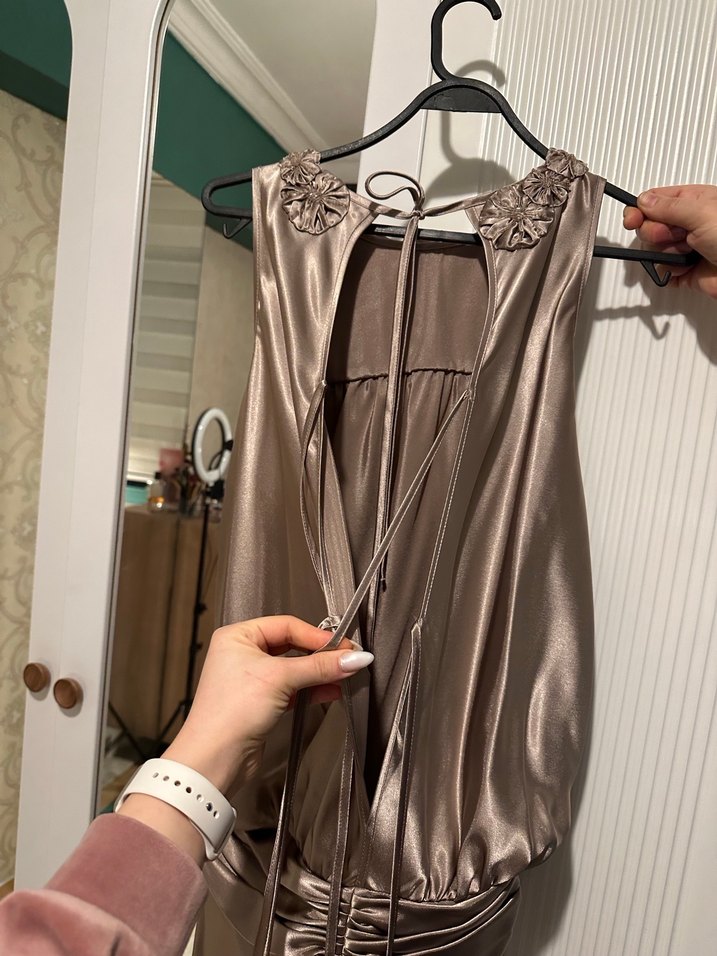 Nakışlı, V Yakalı, Uzun Hamile Abiyesi ILMIO - Görsel 5