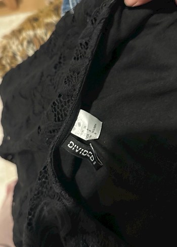 Dantel Detaylı Siyah Midi Elbise HM - Görsel 4