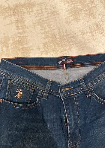 Nakışlı Mavi erkek Denim Pantolon - Görsel 2