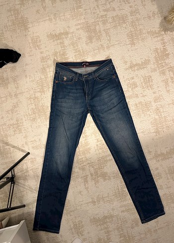 Nakışlı Mavi erkek Denim Pantolon - Görsel 5