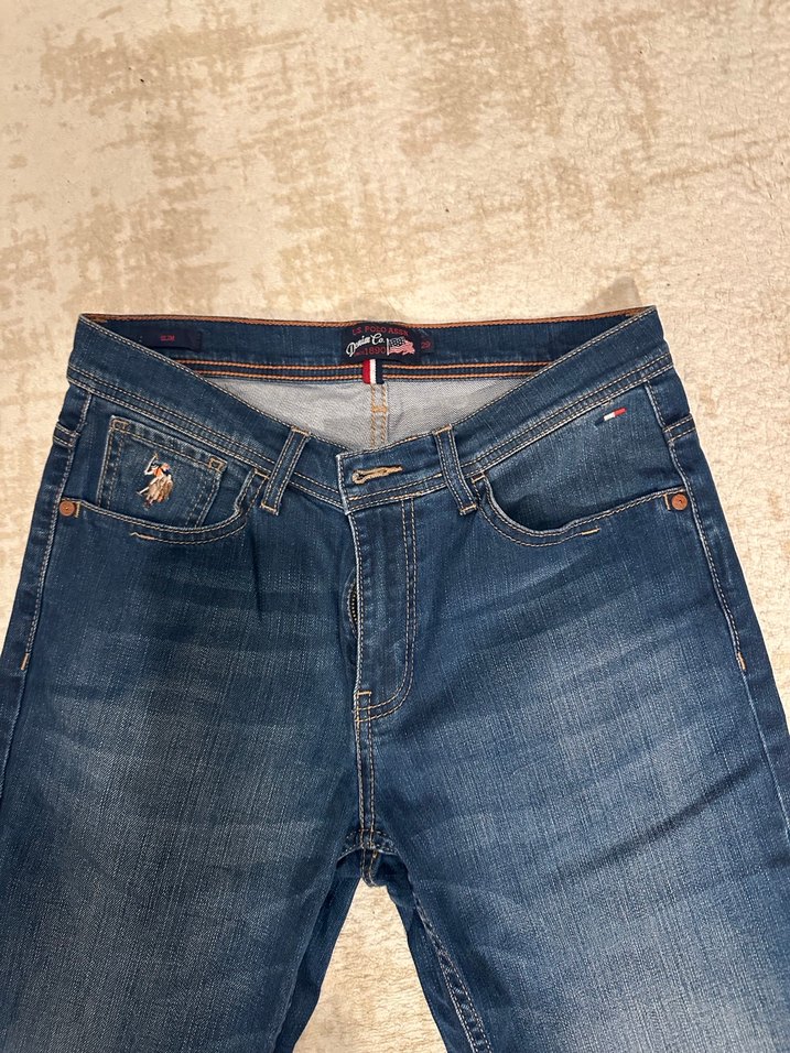 Nakışlı Mavi erkek Denim Pantolon - Görsel 3