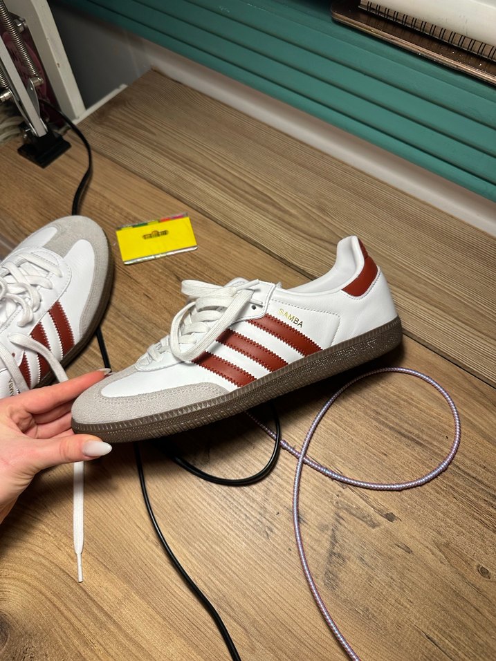 Erkek Beyaz Adidas SAMBA Spor Ayakkabı - Görsel 3