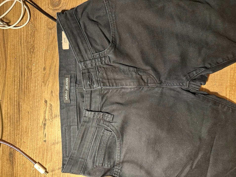 Erkek Siyah Regular Fit Denim Pantolon - Görsel 5