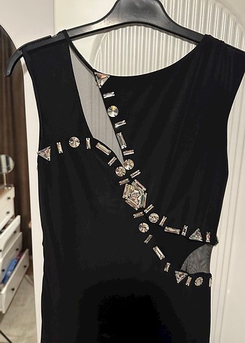 Siyah Parlak Midi Doğum Sonrası Ceket - Görsel 3