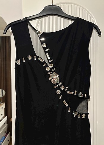 Siyah Parlak Midi Doğum Sonrası Ceket - Görsel 4