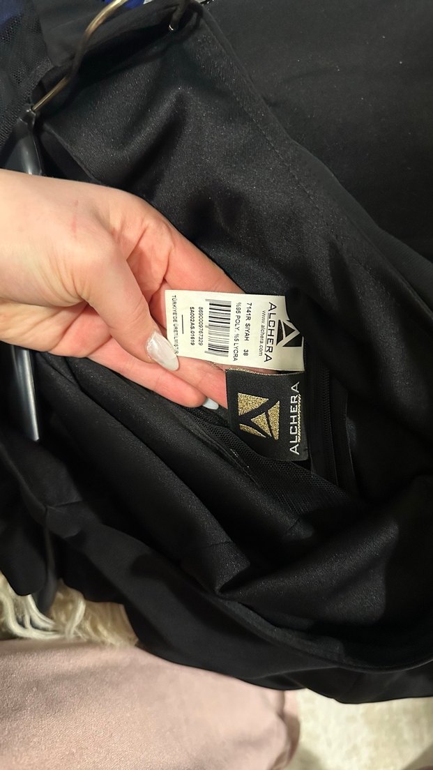 Siyah Parlak Midi Doğum Sonrası Ceket - Görsel 2