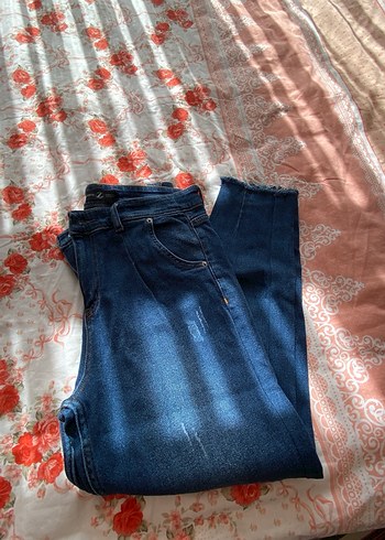38 Beden Kadın Mavi Normal Boy Denim Jean