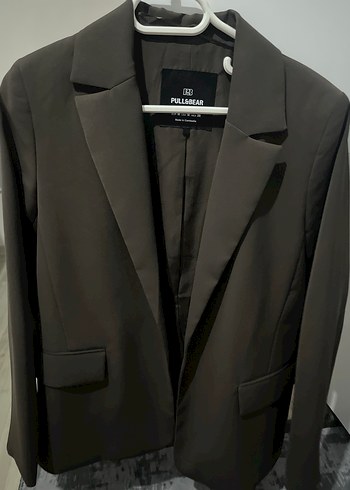 Pull and Bear Sikligin Simgesi Koyu Kahverengi Blazer Ceket