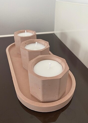 Diğer 3 lü Geometrik Şekilli Mum