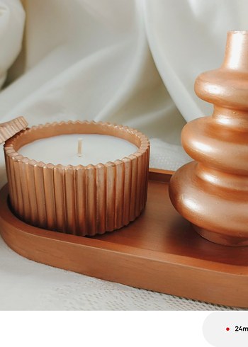Beden çeşitli Renk Gold Mum Seti