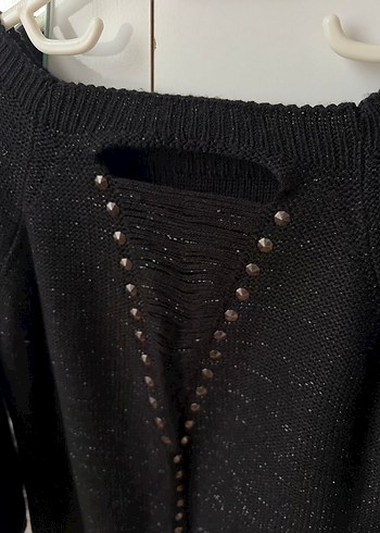 Siyah Kadın Triko Basic Kazak - Görsel 6