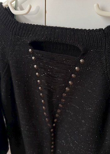 Siyah Kadın Triko Basic Kazak - Görsel 5