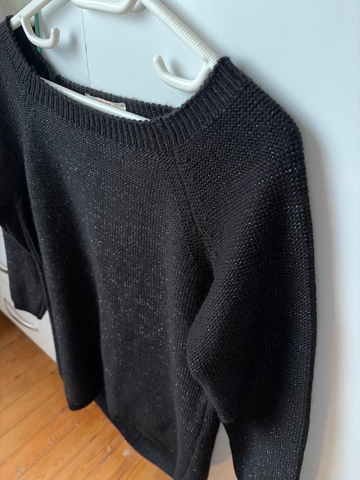 Siyah Kadın Triko Basic Kazak - Görsel 2