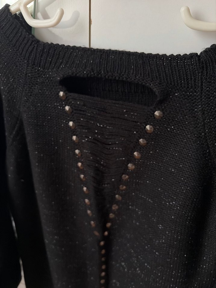 Siyah Kadın Triko Basic Kazak - Görsel 5