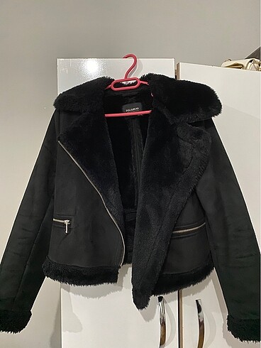 Pull & bear dışı süet içi kürklü mont