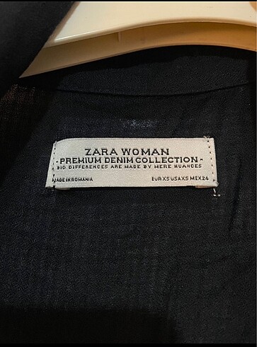 xs Beden siyah Renk Zara Kadın Uzun Gömlek