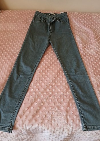 Gri Kadın Denim Pantolon - Görsel 3