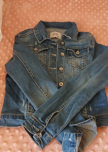 Kız Çocuk Lacivert Denim Düğmeli Ceket - Görsel 6