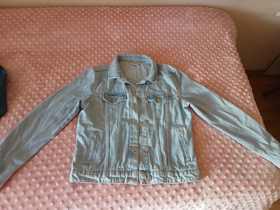 Kadın Mavi Pastel Renkli Denim Ceket - Görsel 4