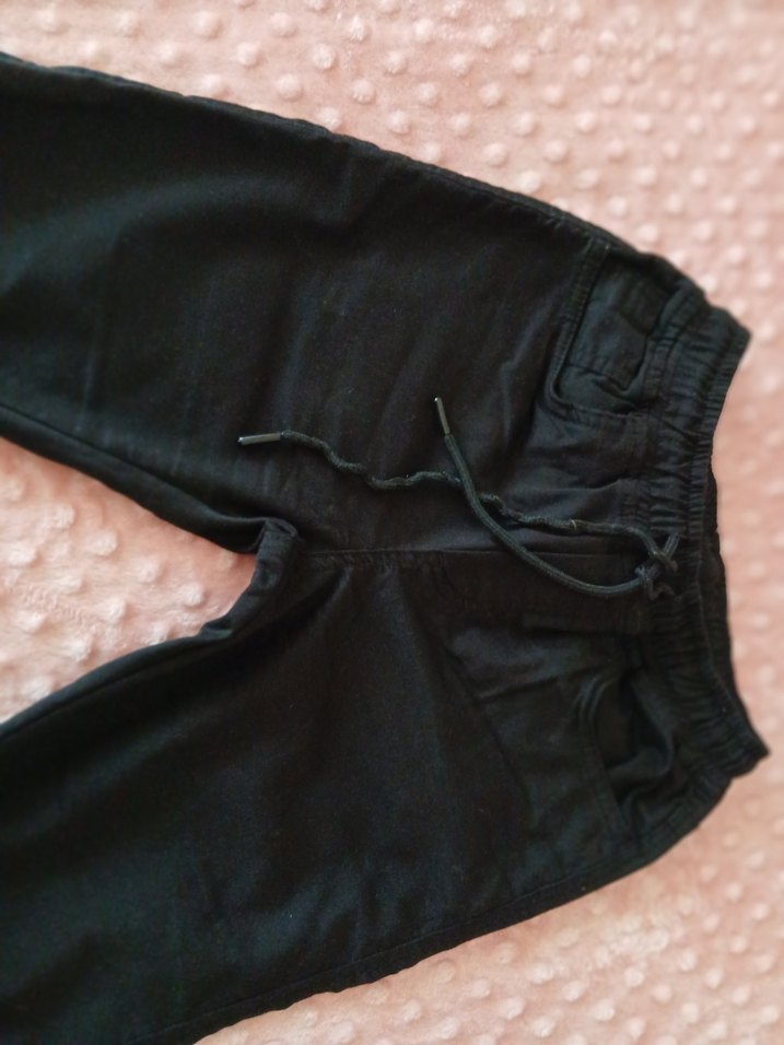 lastikli siyah pantalon - Görsel 3