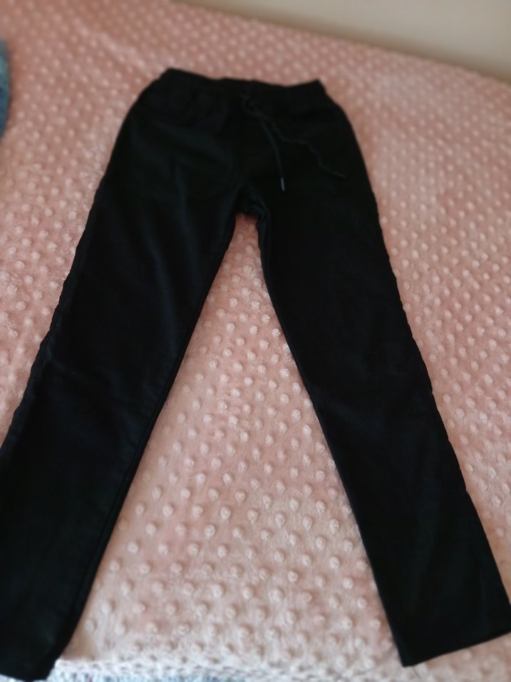 lastikli siyah pantalon - Görsel 5