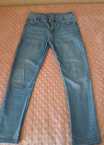 Kadın Mavi Midi Boy Bol Kesim Kot Pantolon - Görsel 3