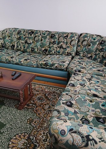 Koyu Kahverengi Ahşap L koltuk - Görsel 2