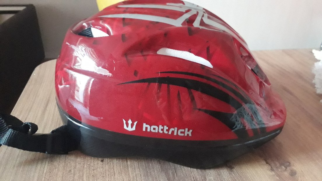 Renkli Baskılı Kırmızı Motosiklet Kaskı - Görsel 4