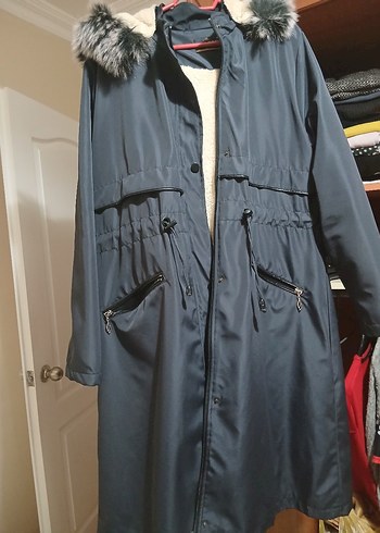 Fermuarlı Kadın Mavi Kışlık Kolsuz Mont - Görsel 3