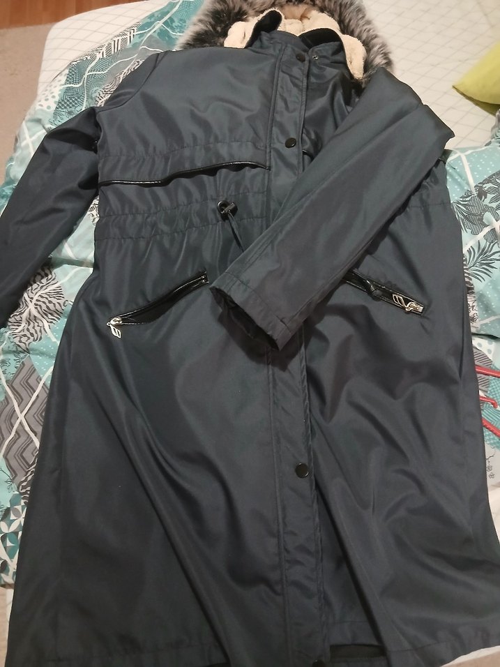 Fermuarlı Kadın Mavi Kışlık Kolsuz Mont - Görsel 2