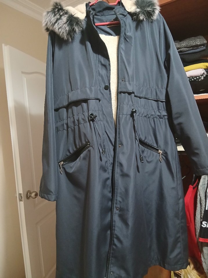 Fermuarlı Kadın Mavi Kışlık Kolsuz Mont - Görsel 3