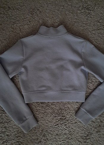 LTB Buz Mavisi Fermuarlı Crop Ceket