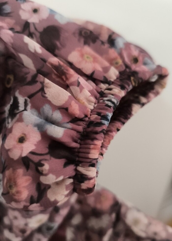 Pembe çiçekli elbise - Görsel 3