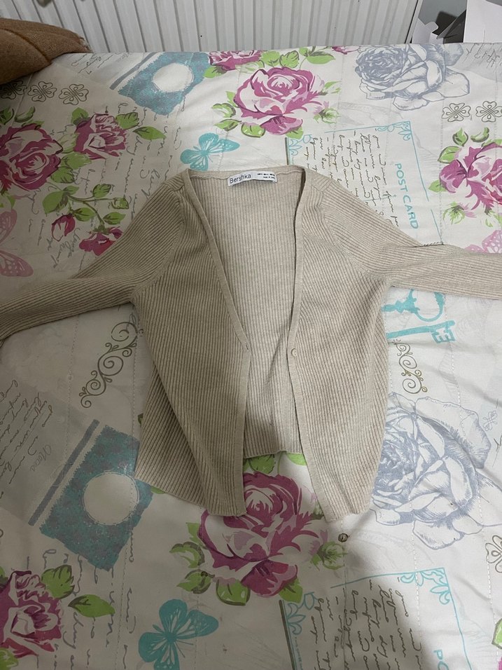 Bershka Bej Triko Kadın Hırka xs-s beden - Görsel 2