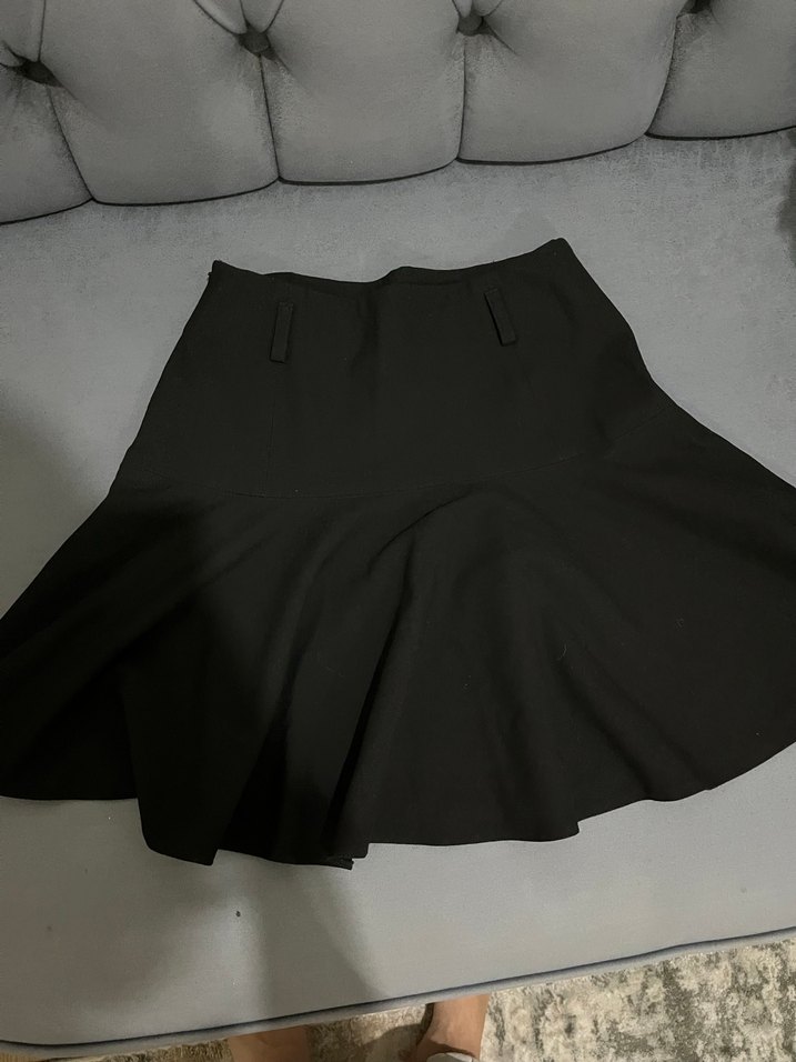 Siyah Pilili Midi Mini Etek s-m beden - Görsel 2