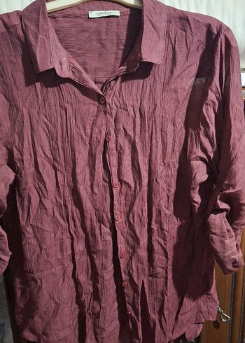 Collezione Bordo Bohem Uzun Kollu Kadın Gömlek