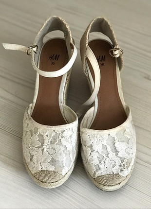H&M hasır topuklu ayakkabı