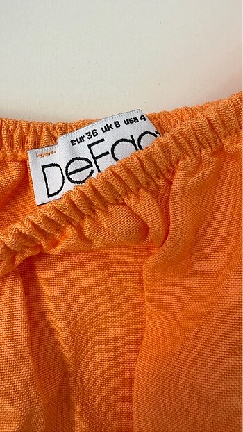 36 Beden Defacto turuncu elbise
