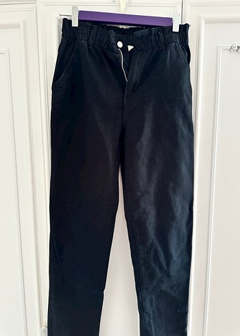 Siyah Loose Fit Midi Denim Kadın Jean