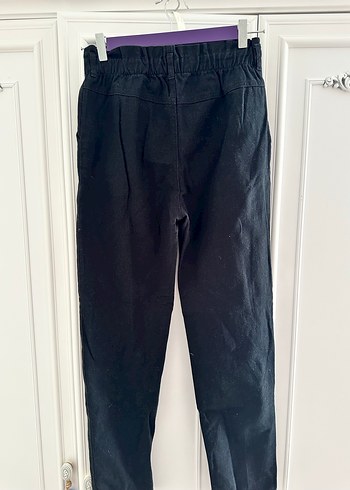 H&M Siyah Loose Fit Midi Denim Kadın Jean