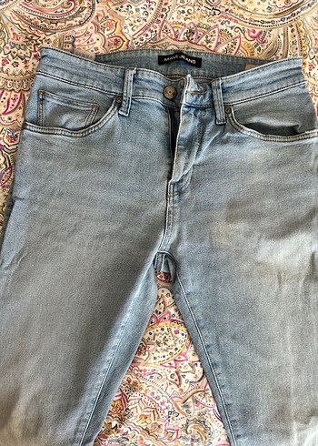 29 Beden Mavi jeans Denim Düğmeli Jean 29/34