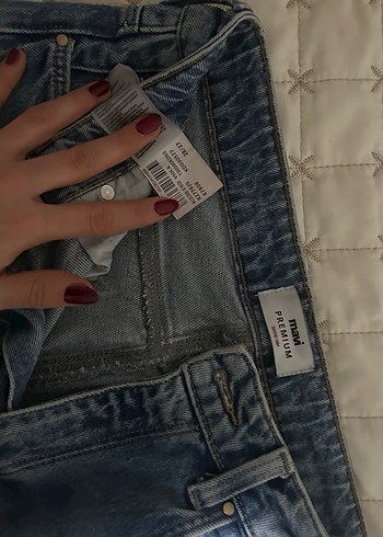 Gri Mavi Kadın Denim Midi Jean - Görsel 4