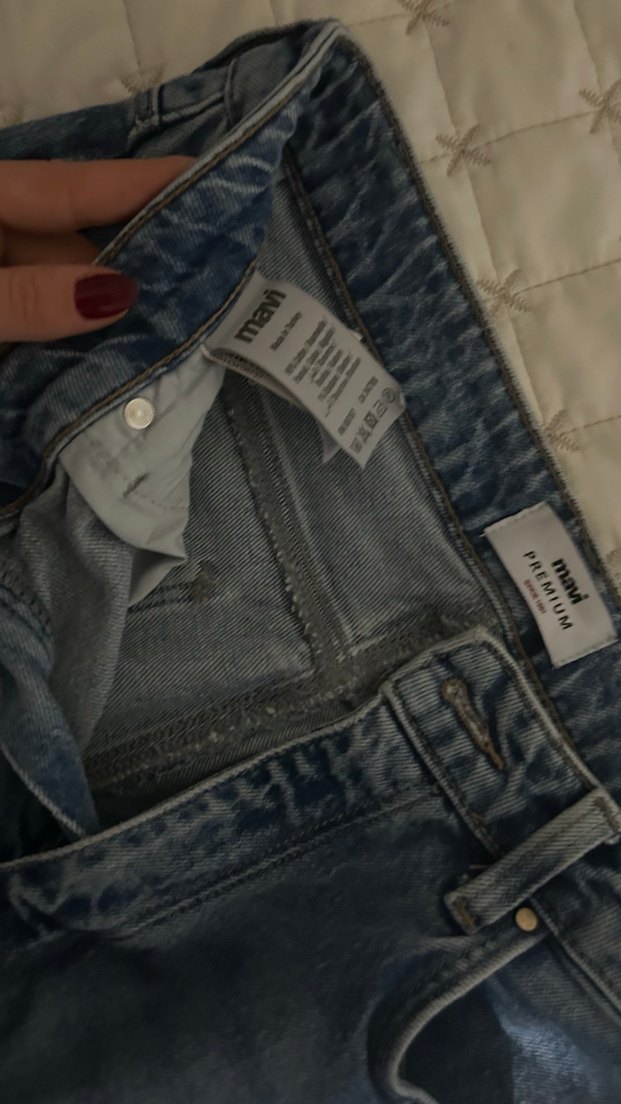 Gri Mavi Kadın Denim Midi Jean - Görsel 2
