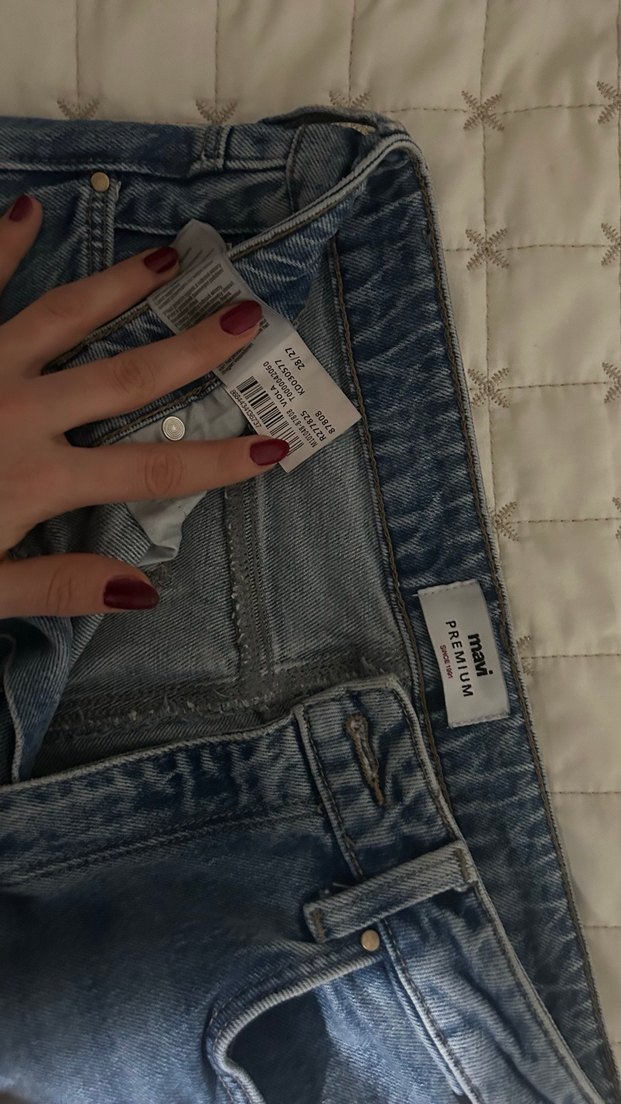 Gri Mavi Kadın Denim Midi Jean - Görsel 4