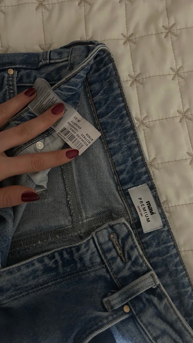 Gri Mavi Kadın Denim Midi Jean - Görsel 3