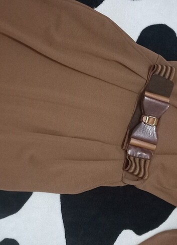 s Beden Camel rengi S beden elbise